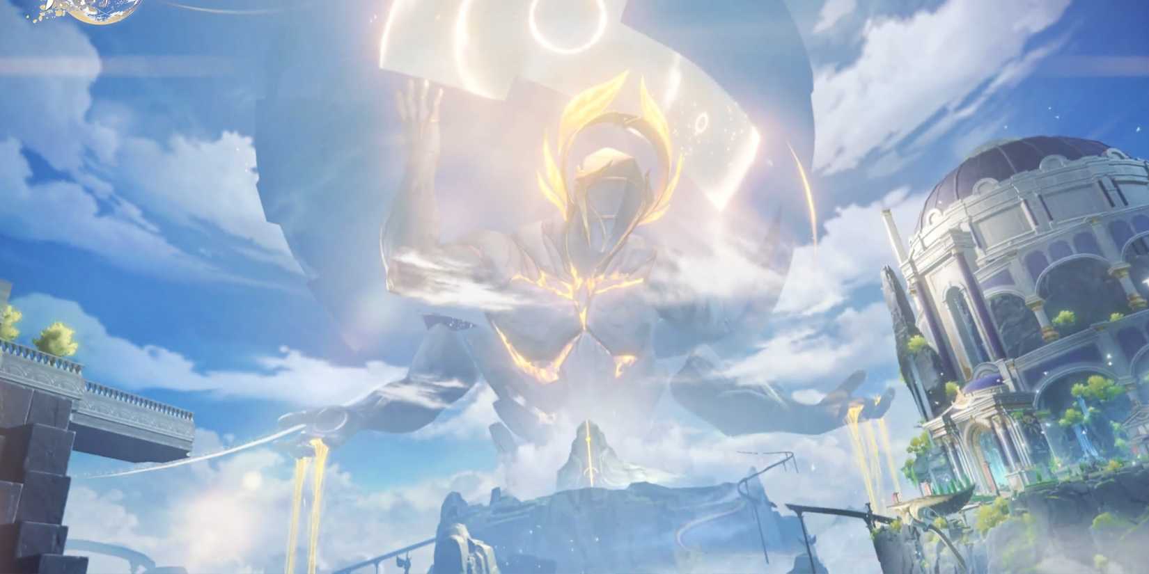 Honkai Star Rail's Titan stands in Amphoreus.