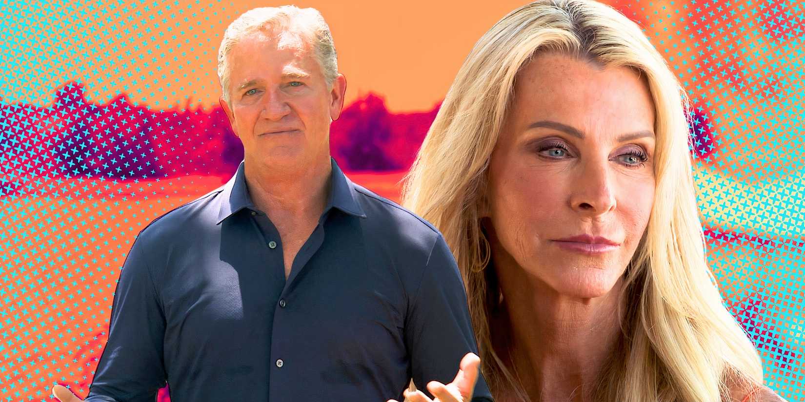 side by side image of chock chapple and joan vassos from the golden bachelorette