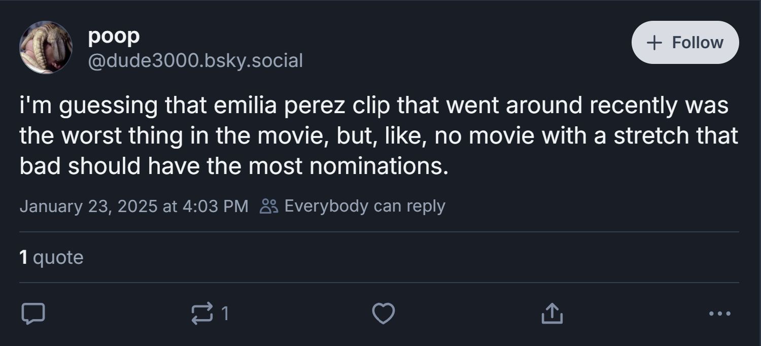 social media reaction to Emilia Perez Oscar noms