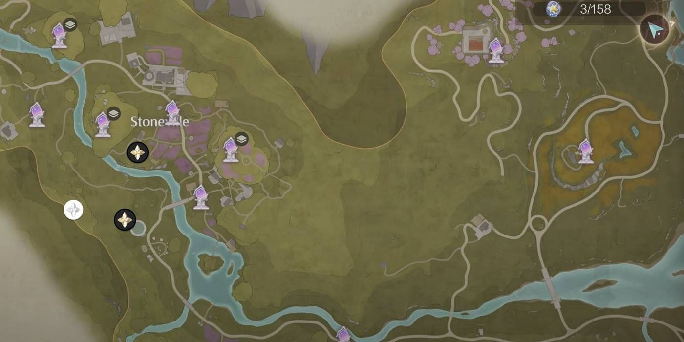 Infinity Nikki spawn locations of Greedy Pouches in Stoneville area