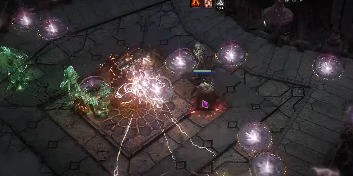 Path of Exile 2 Zarokh the Temporal using Temporal Tendrils and Time Bomb attacks