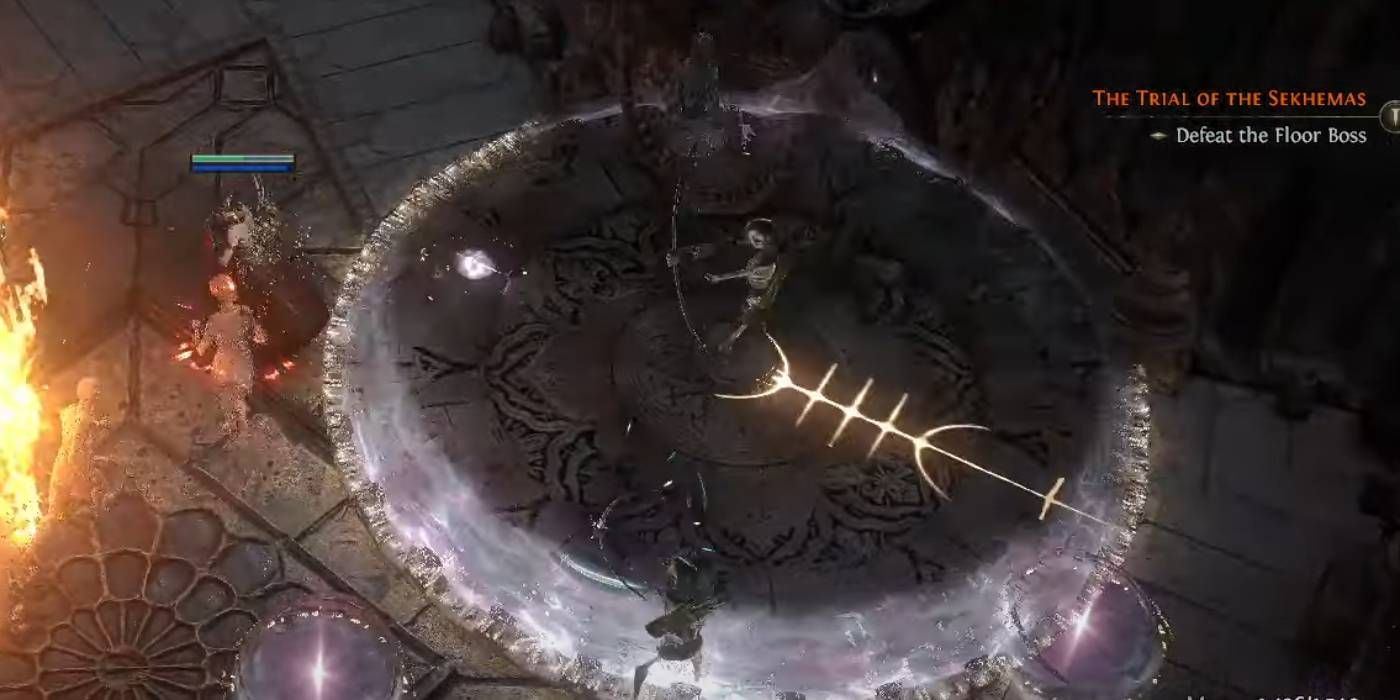Path of Exile 2 AoE effect from Zarokh the Temporal boss