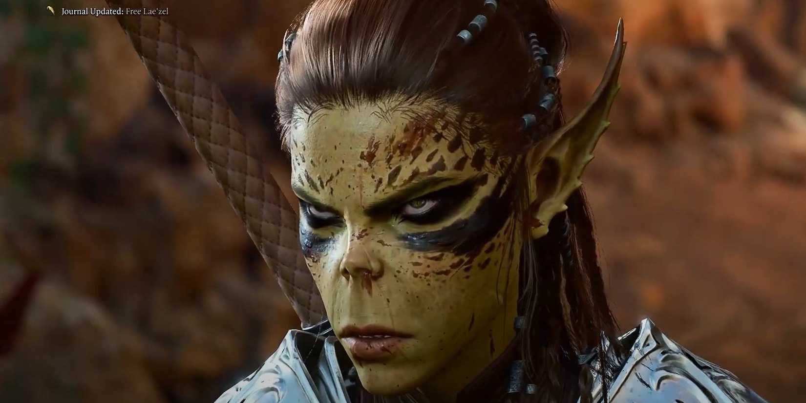 Baldur's Gate 3 fighting Lae'Zel after freeing her from cage in Act 1