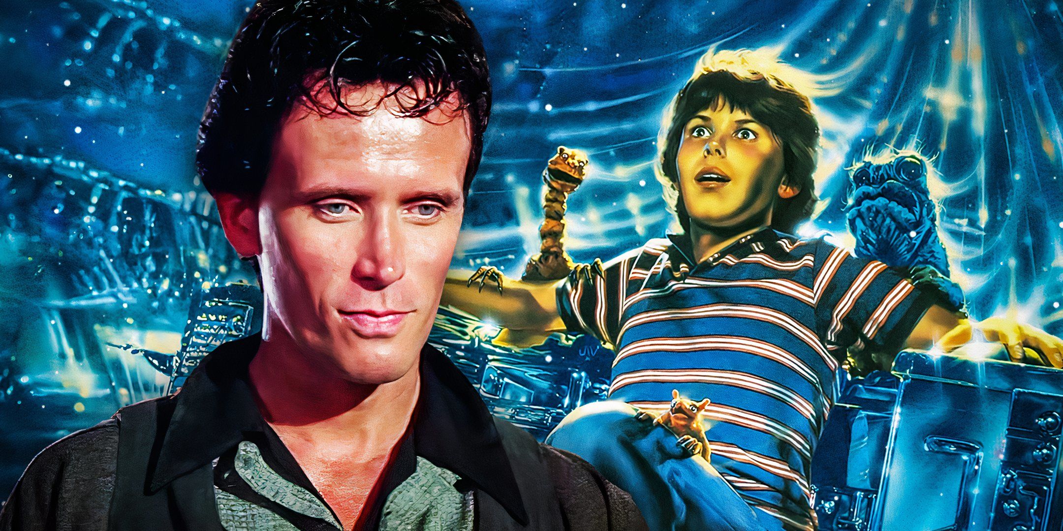 A composite image of Dr Banzai from Buckaroo Banzai Across the 8th Dimension and David, the boy from Flight of the Navigator