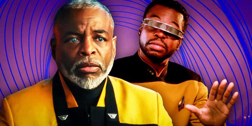 LeVar Burton as Geordi La Forge in Star Trek The Next Generation and Picard