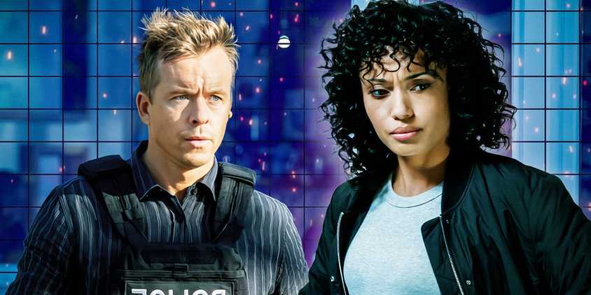 JD (Todd Lasance) and Mackey (Olivia Swann) stills from NCIS: Sydney