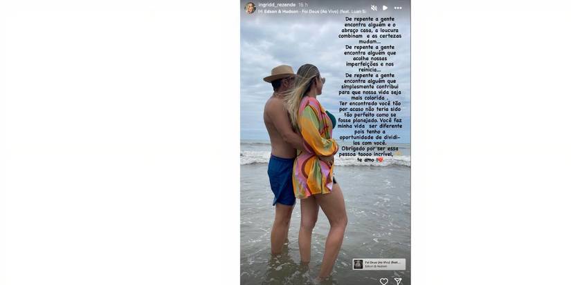 Ingrid in 90 Day Fiance with boyfriend on beach on Instagram Stories