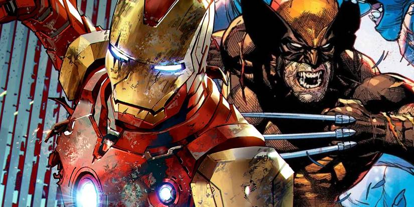 iron man and wolverine looking angry