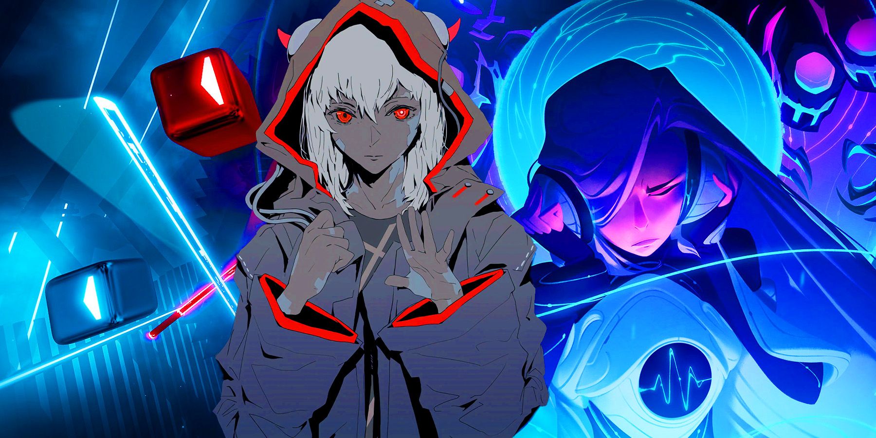 Ivy from Cytus II with imagery from Beat Saber and Soundfall