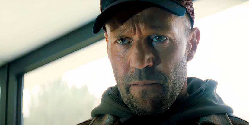 Jason Statham looking serious as Levon in A Working Man