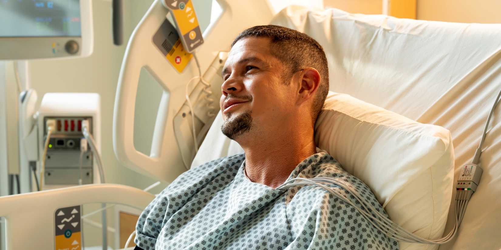 JD Pardo in a hospital bed as Tom in High Potential episode 7, "One of Us"
