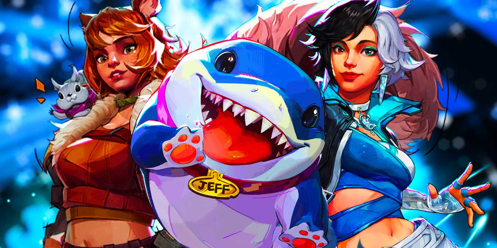 Jeff, Luna Snow and Squirrel girl from Marvel Rivals