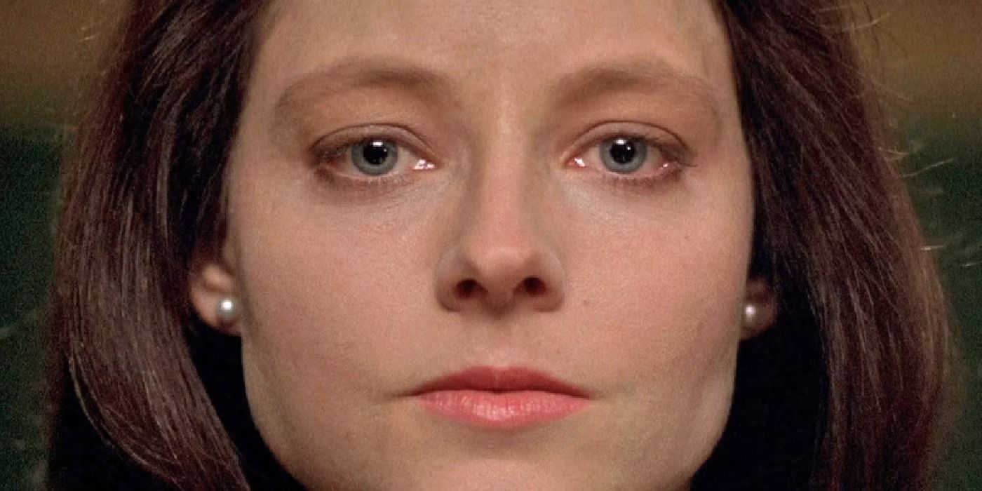 Closeup of Clarice (Jodie Foster) in The Silence of the Lambs