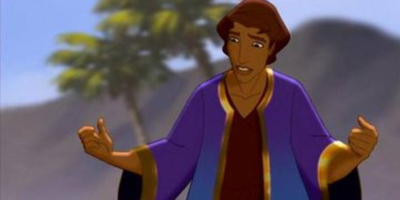 Joseph looking pleased with his coat of many colors in Jospeh King of Dreams.