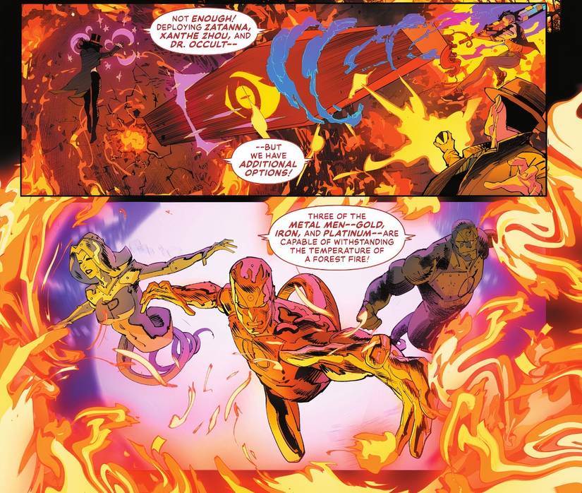 Justice League Unlimited 3 Red Tornado sends various sorcerers onto the field as well as the Metal Men
