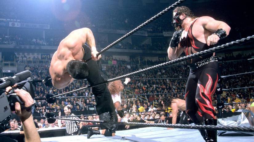 Kane eliminates Steve Blackman from WWE Royal Rumble 2001