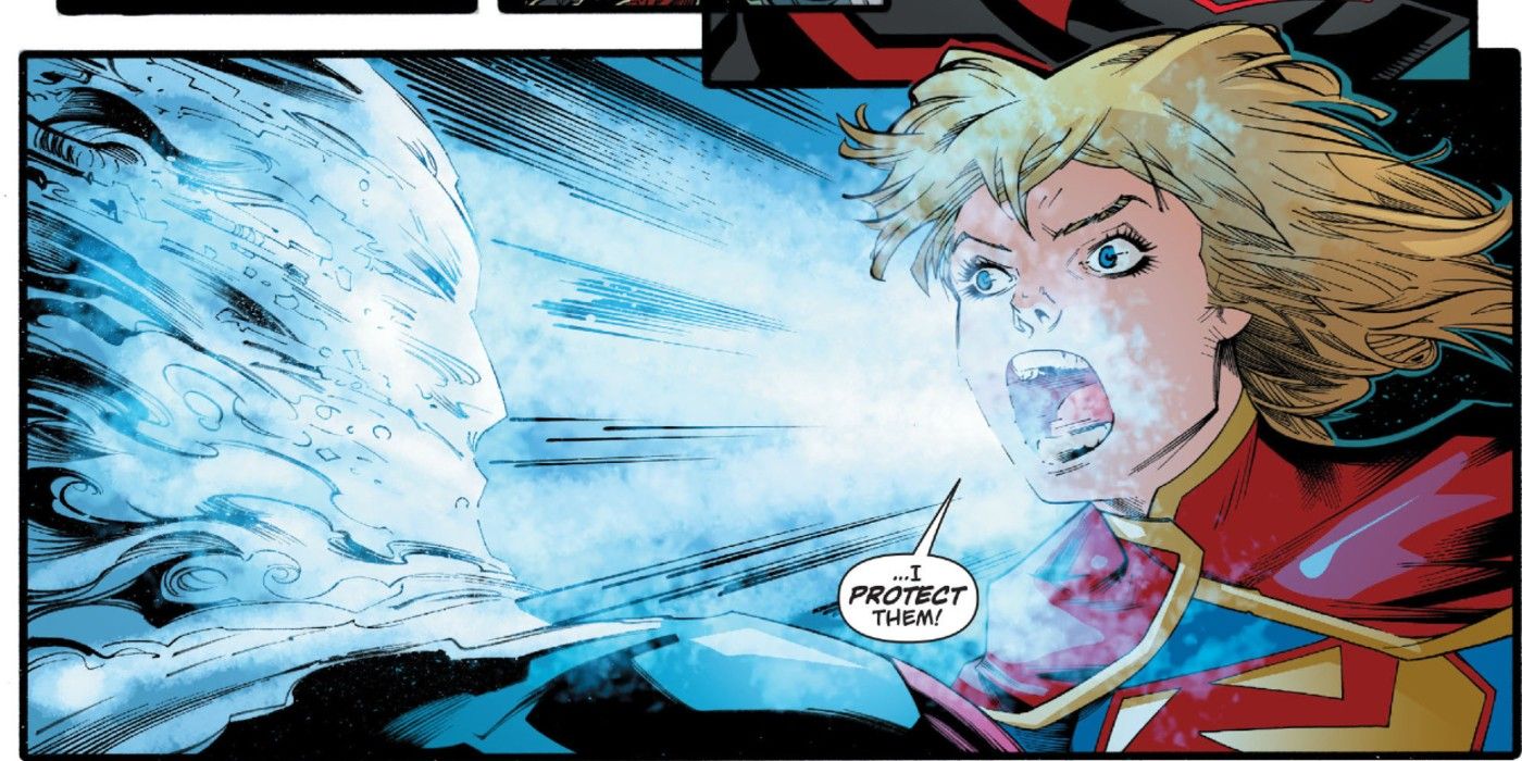 Kara Zor El unleashes ice breath in Supergirl #23