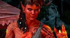 Karlach With Burning Hands Preparing To Fight Wyll Baldur's Gate 3