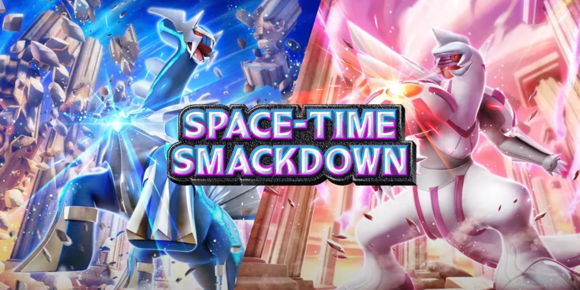Key art from Pokemon TCG Pocket Space-Time Smackdown set