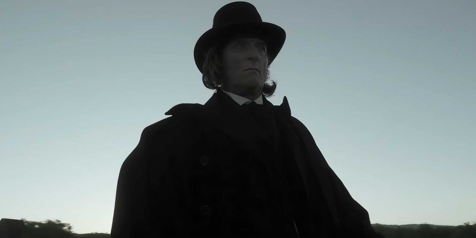 Kim Coates' Brigham looking stoically into the horizon in American Primeval