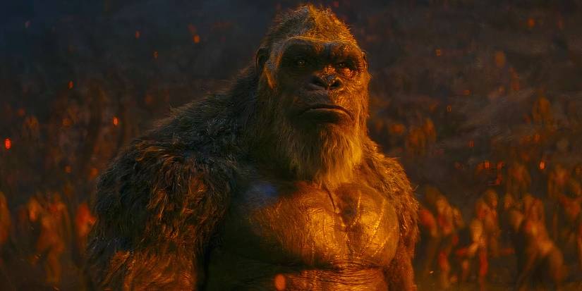 Kong looks scared in Godzilla x Kong