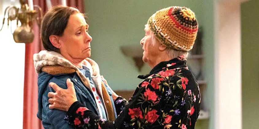Laurie Metcalf's Jackie and Estelle Parsons's Bev embrace in The Conners season 5