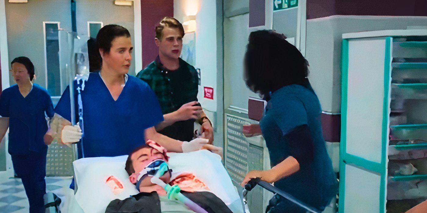 Leo Woodall in Holby City