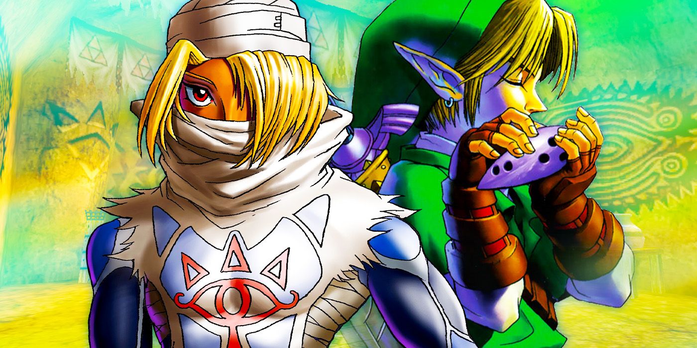 Link and Sheik from Ocarina of Time.