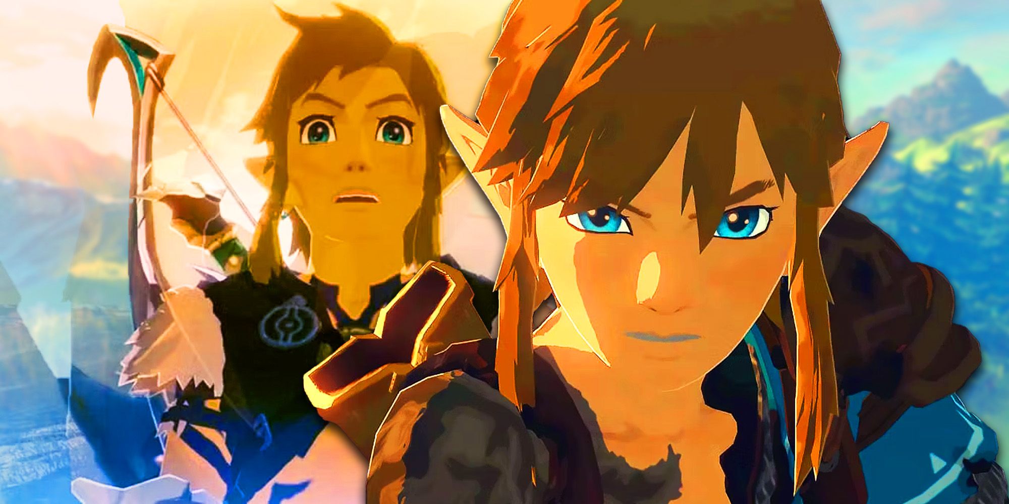 Link from TOTK looking shocked and angry