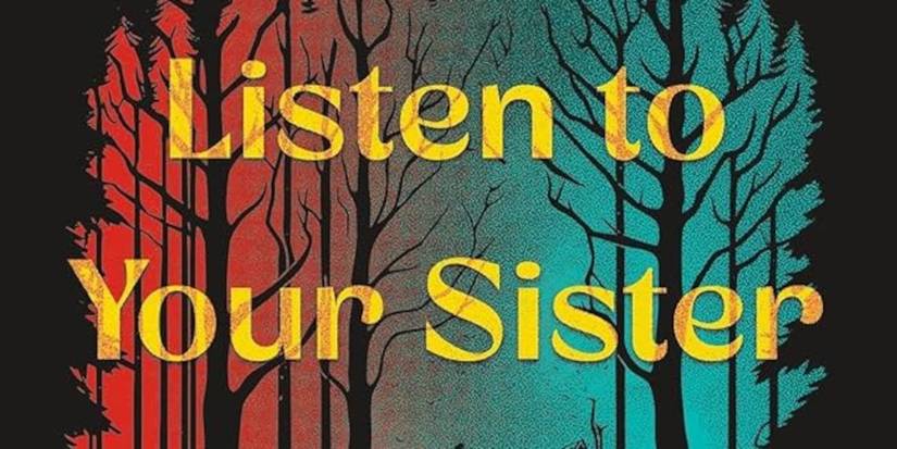Listen to Your Sister cover featuring a red and green background and tree silhouettes