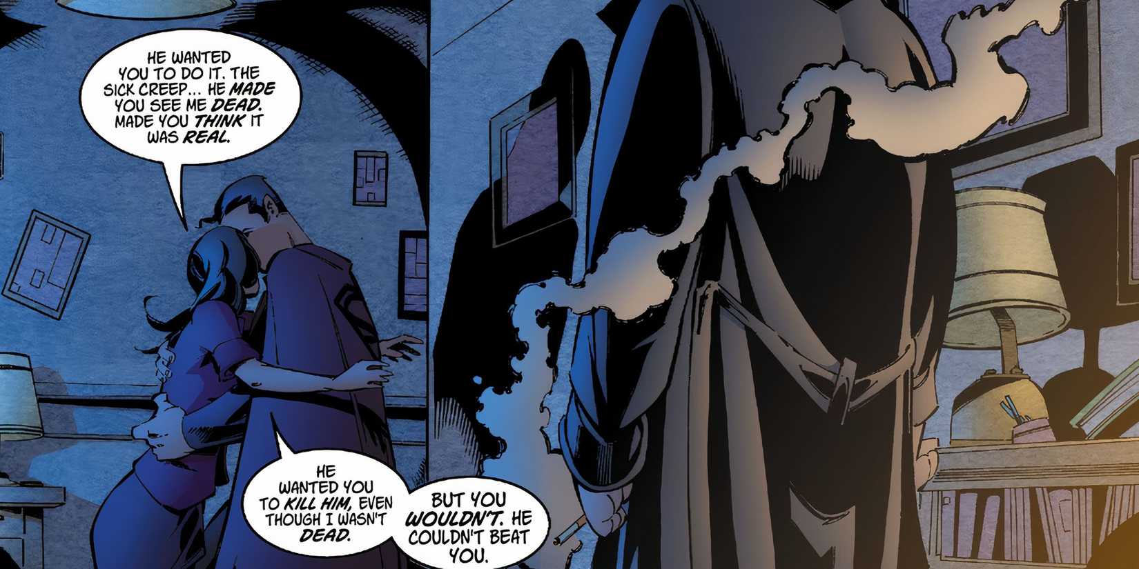 Lois and Superman Kissing after Dealing with Manchester Black DC