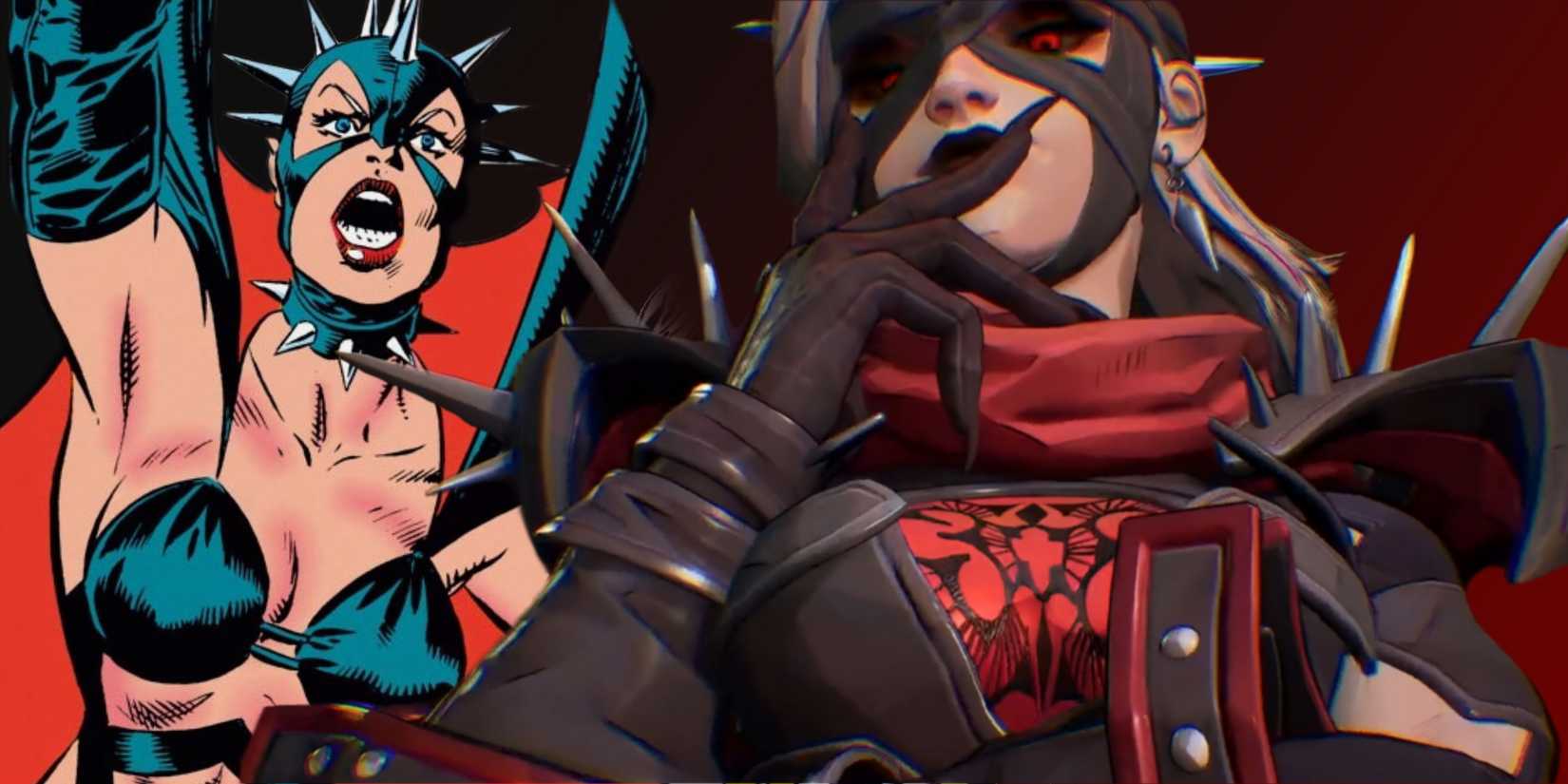Malice from Marvel Rivals next to Malice from Marvel Comics