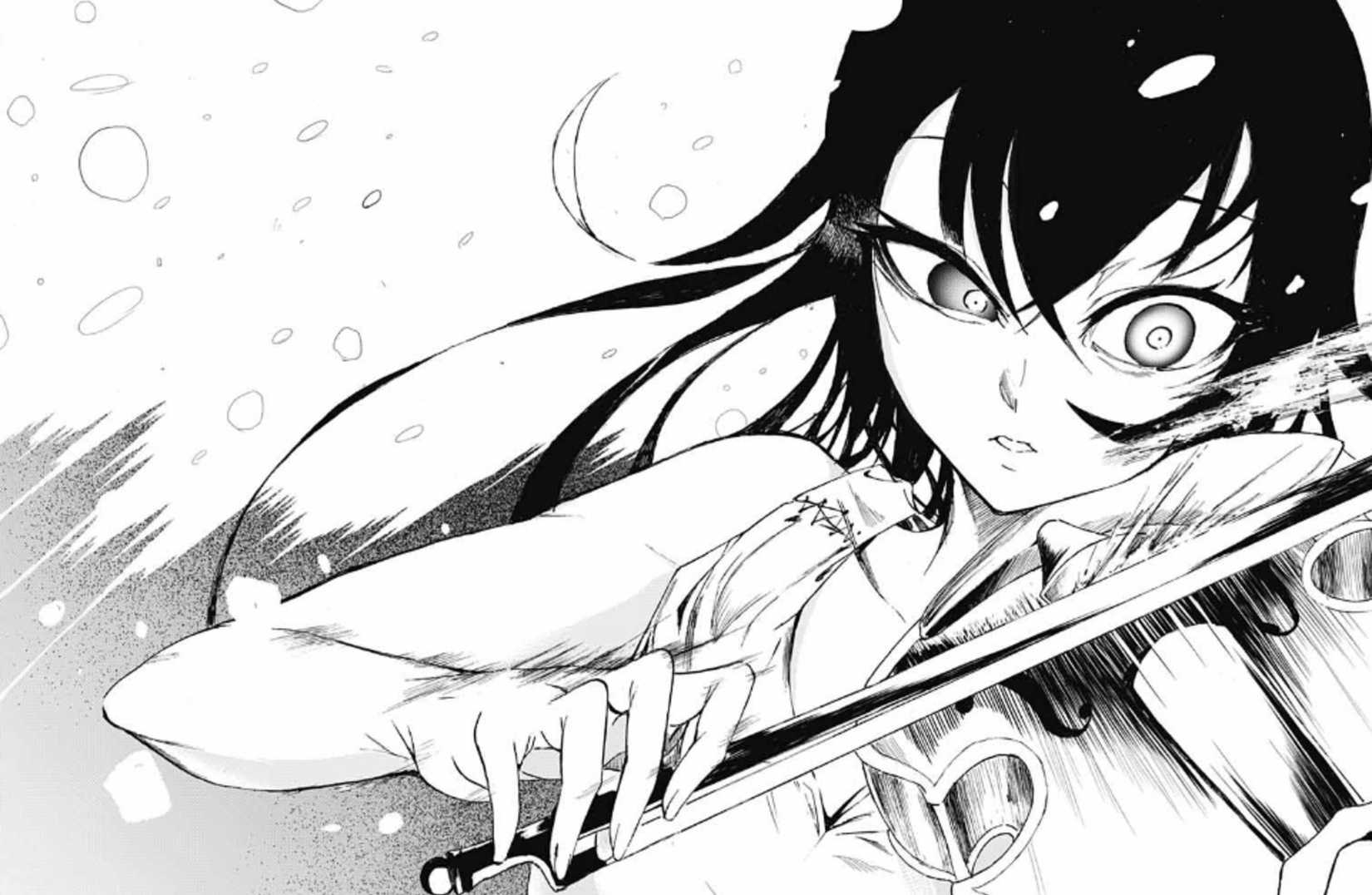 manga panel from After School Comedians of a girl playing a violin