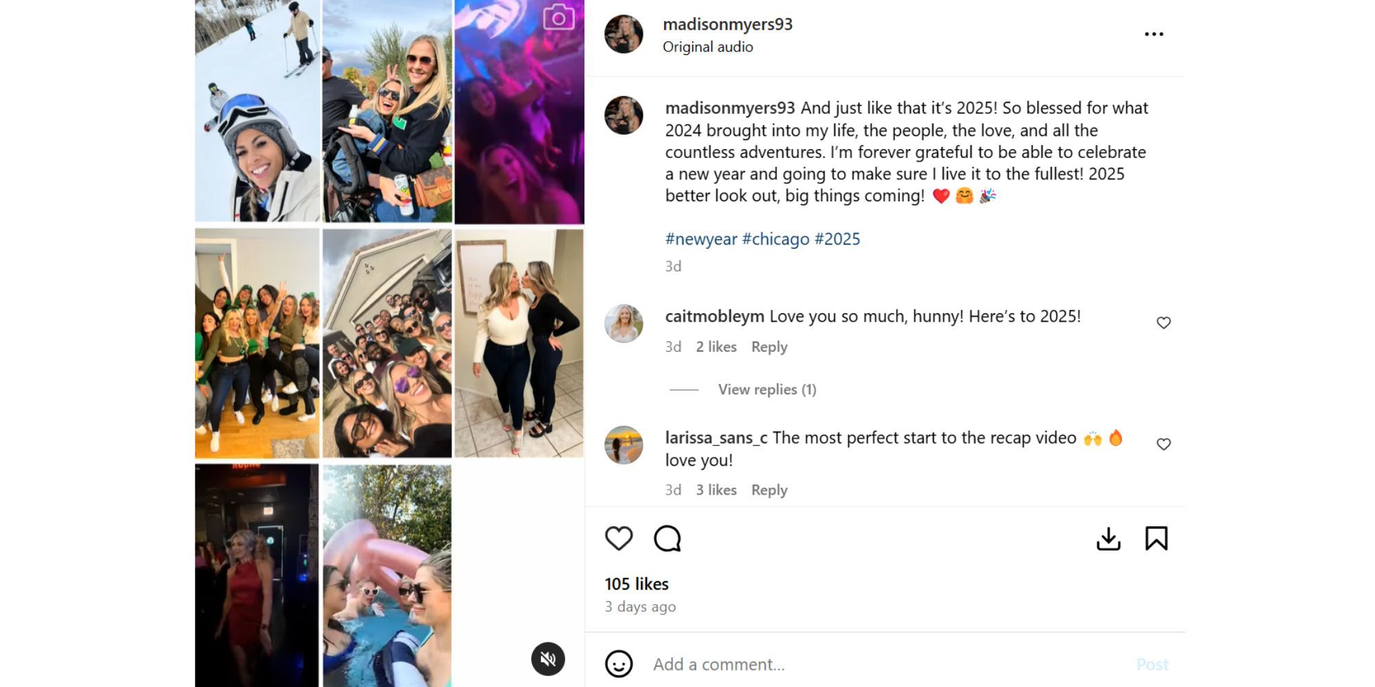 Married at First Sight Madison Myeers Instagram Post