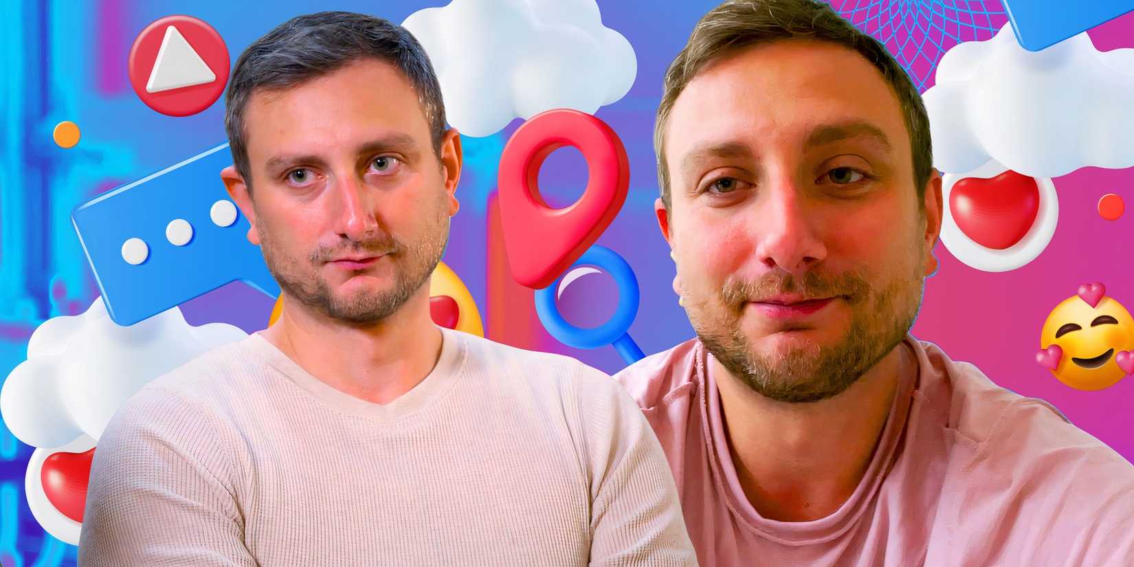Married At First Sight Season 18 montage of Allen Slovick with emoji's behind him