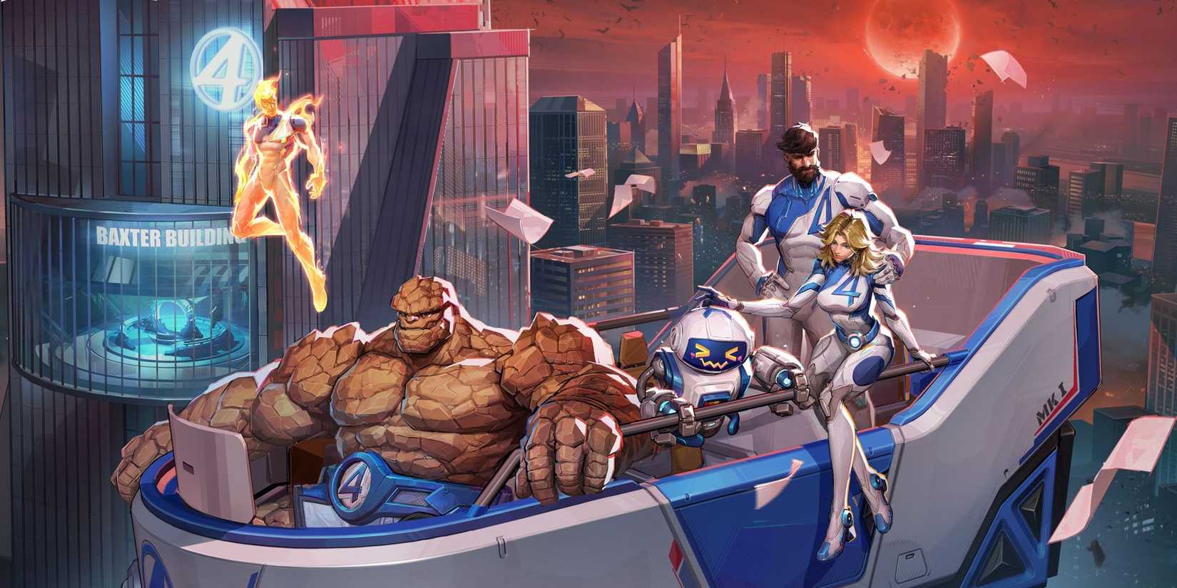Marvel Rivals' announcement art of The Fantastic Four.