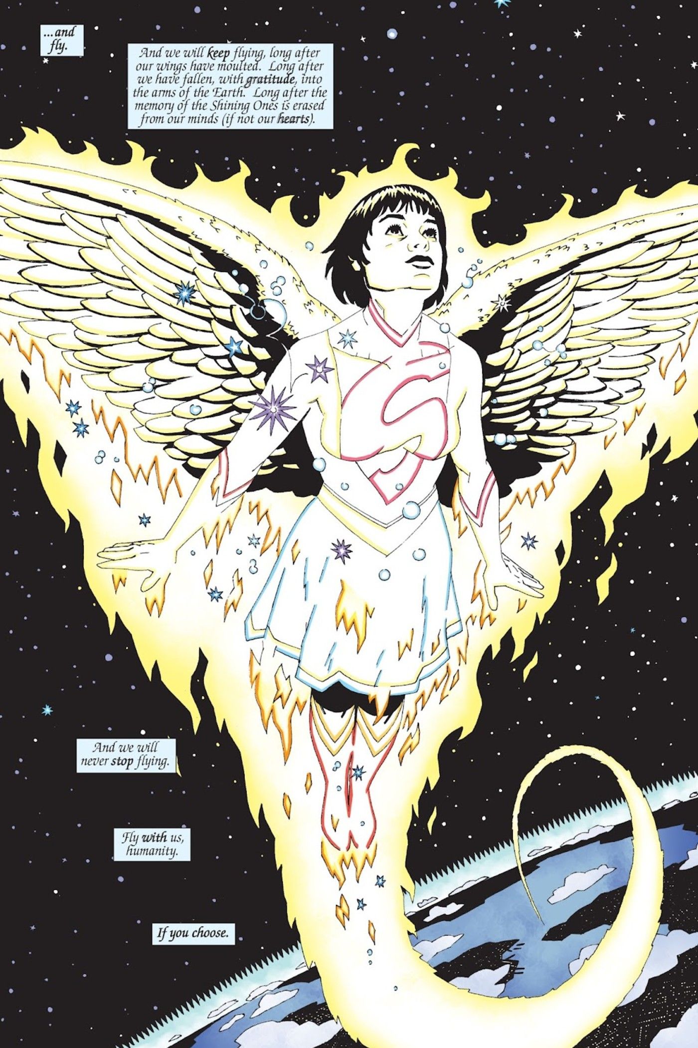 Matrix Linda Danvers become one flying angel in Supergirl Wings