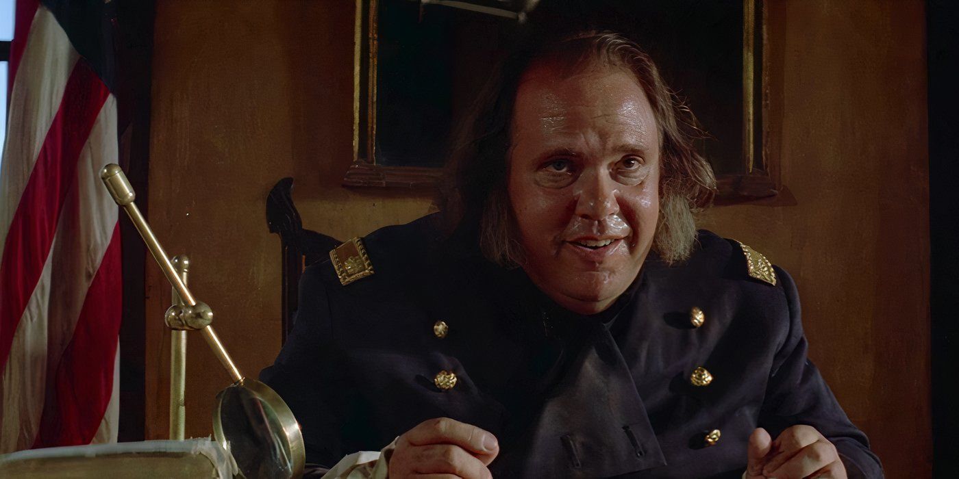 Maury Chaykin sitting at a table in Dances With Wolves