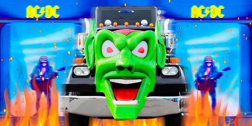 Maximum Overdrive Green Goblin with ACDC Who made You cover in the background