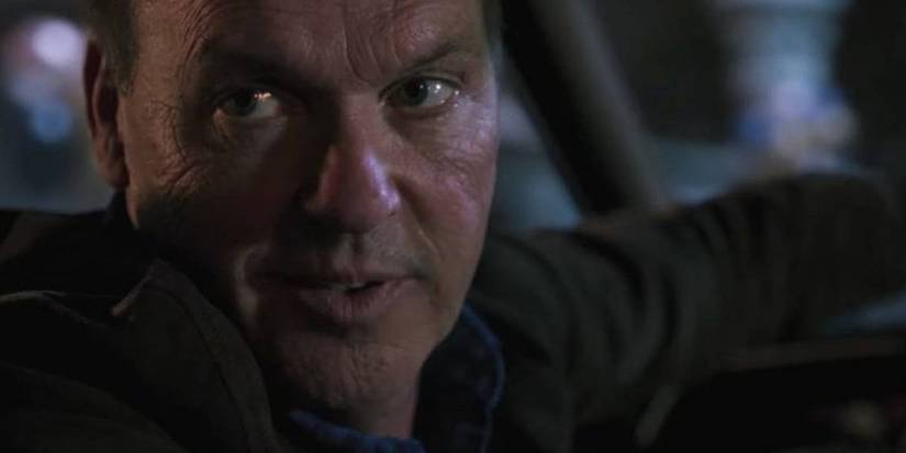 Michael Keaton glaring menacingly in the car ride to prom Spider-Man_ No Way Home