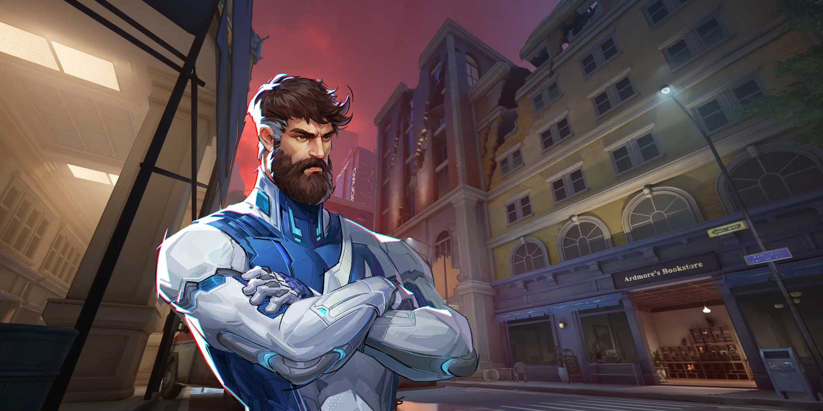 Mr. Fantastic in the new Midtown map in Marvel Rivals