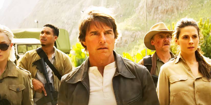 Tom Cruise, Pom Klementieff, Greg Tarzan Davis, Simon Pegg, and Hayley Atwell in Mission: Impossible – The Final Reckoning