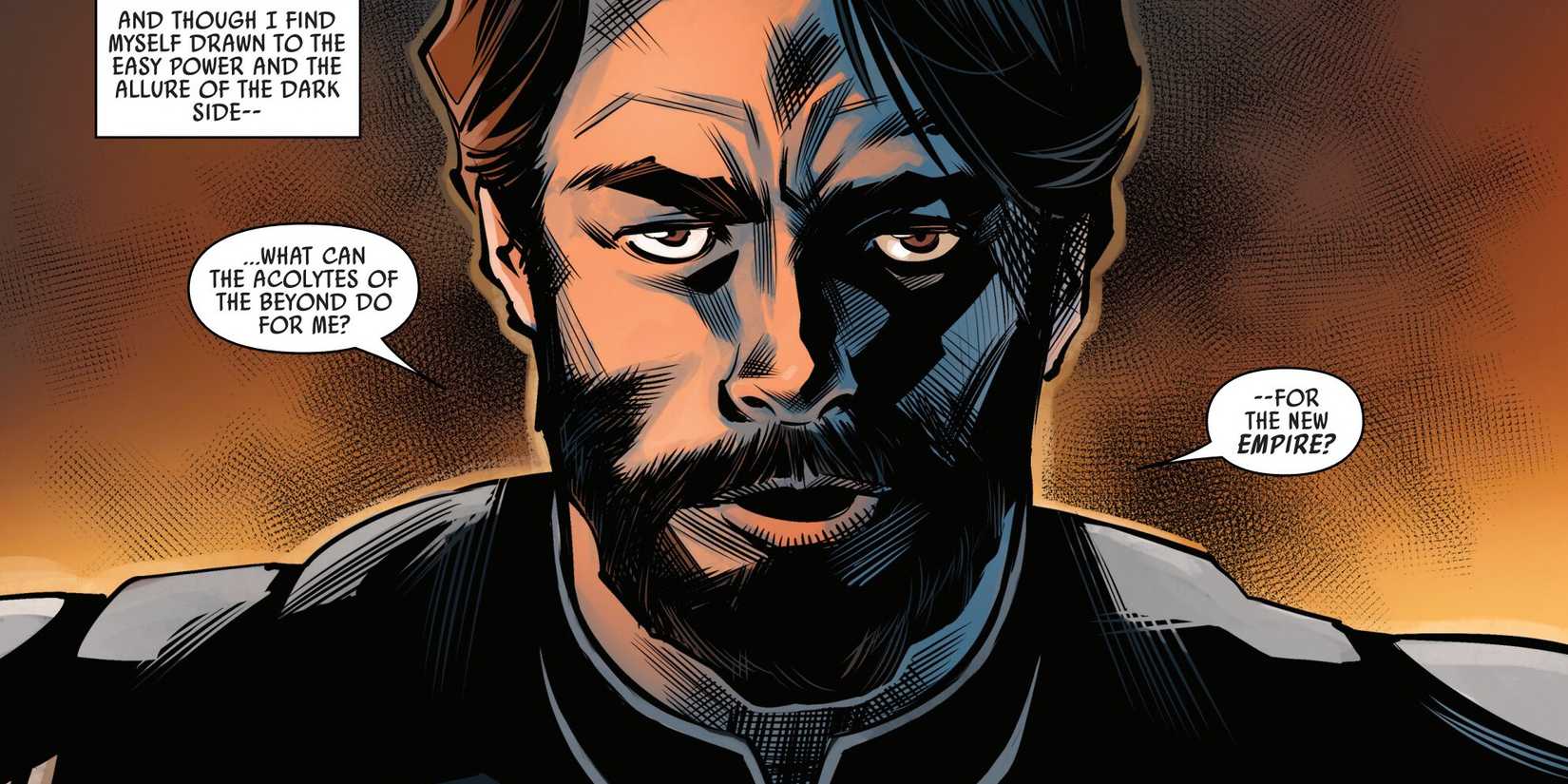 Moff Adelhard Meeting the Acolytes of the Beyond in Star Wars Comic