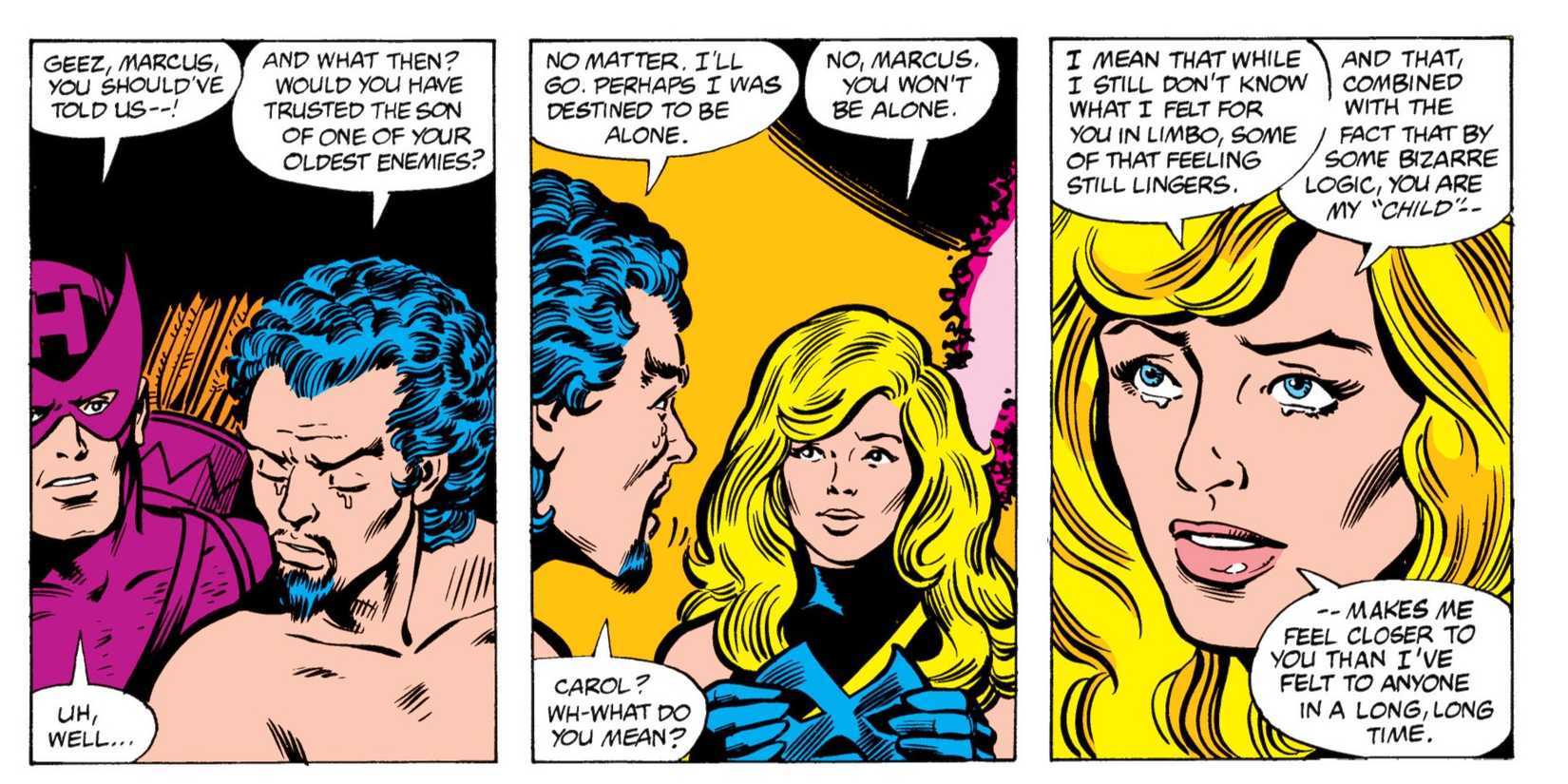 Ms Marvel is happy to explore her feelings with Marcus.