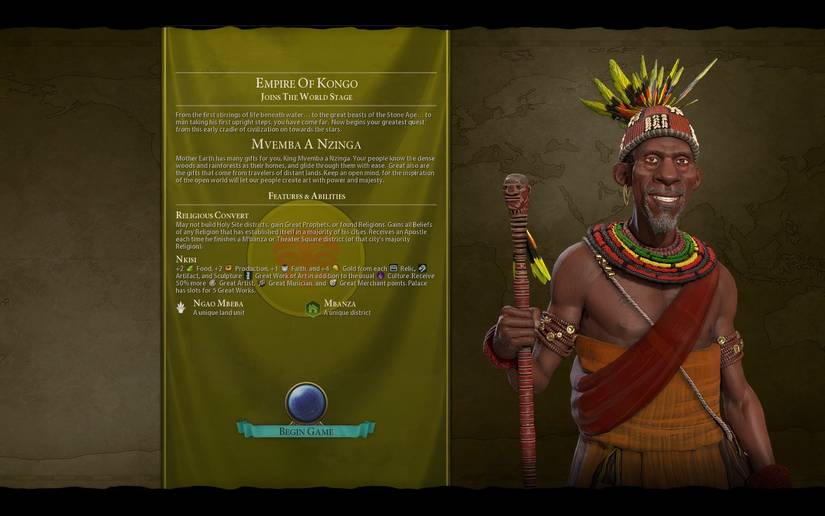 Mvemba of the Kongo from Civ 6