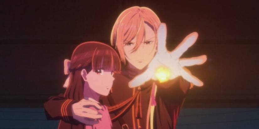 My Happy Marriage - Kiyoka holding out his hand and protecting Miyo