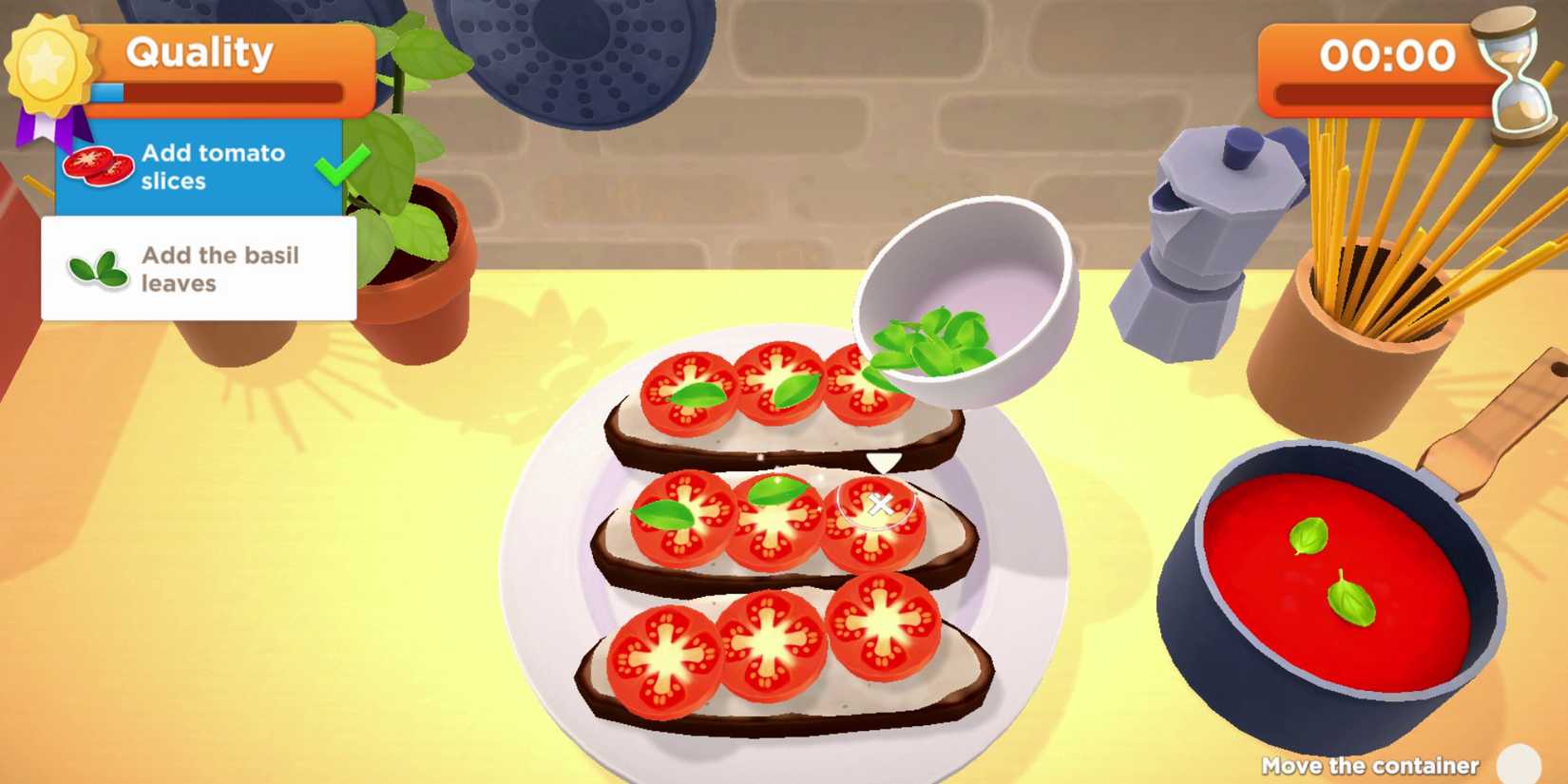 Making a dish in My Universe: Cooking Star Restaurant.