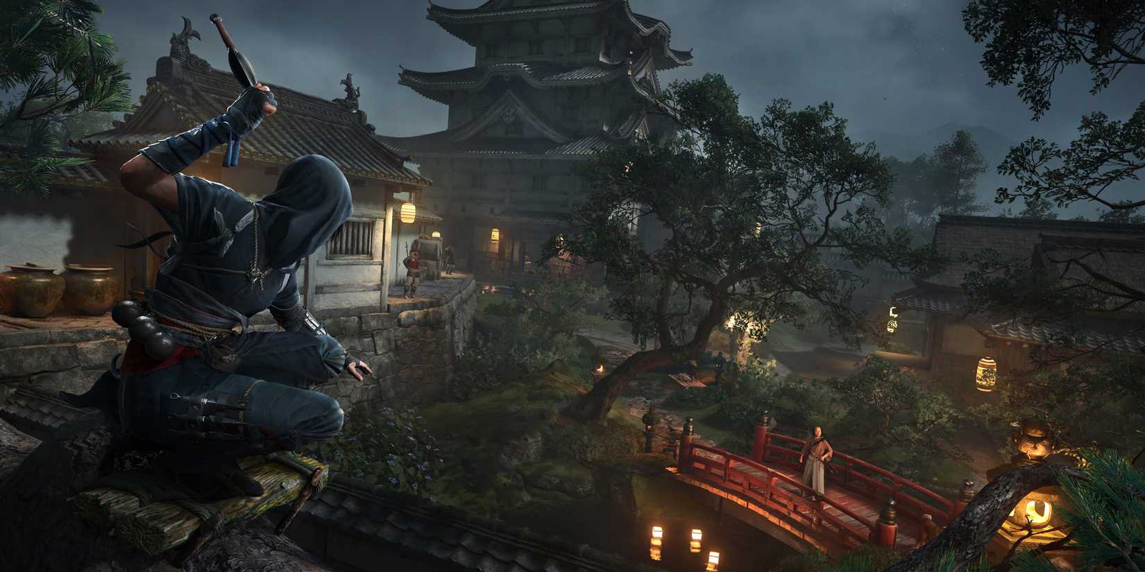 Naoe infiltrating a castle in Assassin's Creed Shadows.