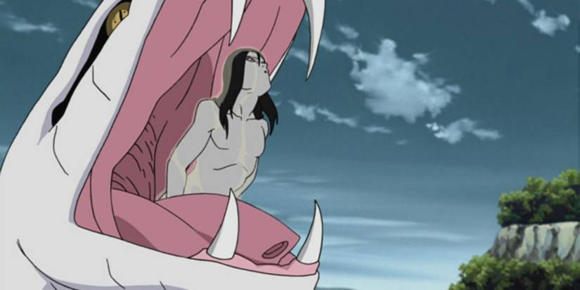 Orochimaru using the Eight Branches Technique