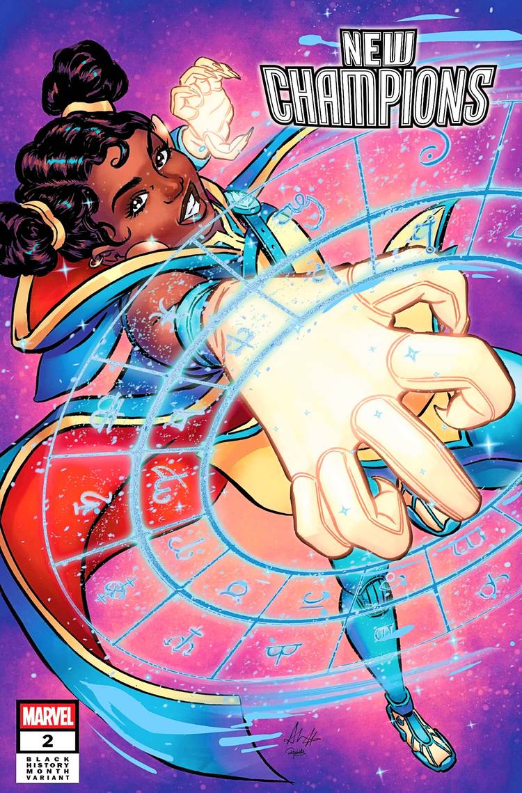 New Champions #2 cover, featuring new Wakanda hero Gold Tiger